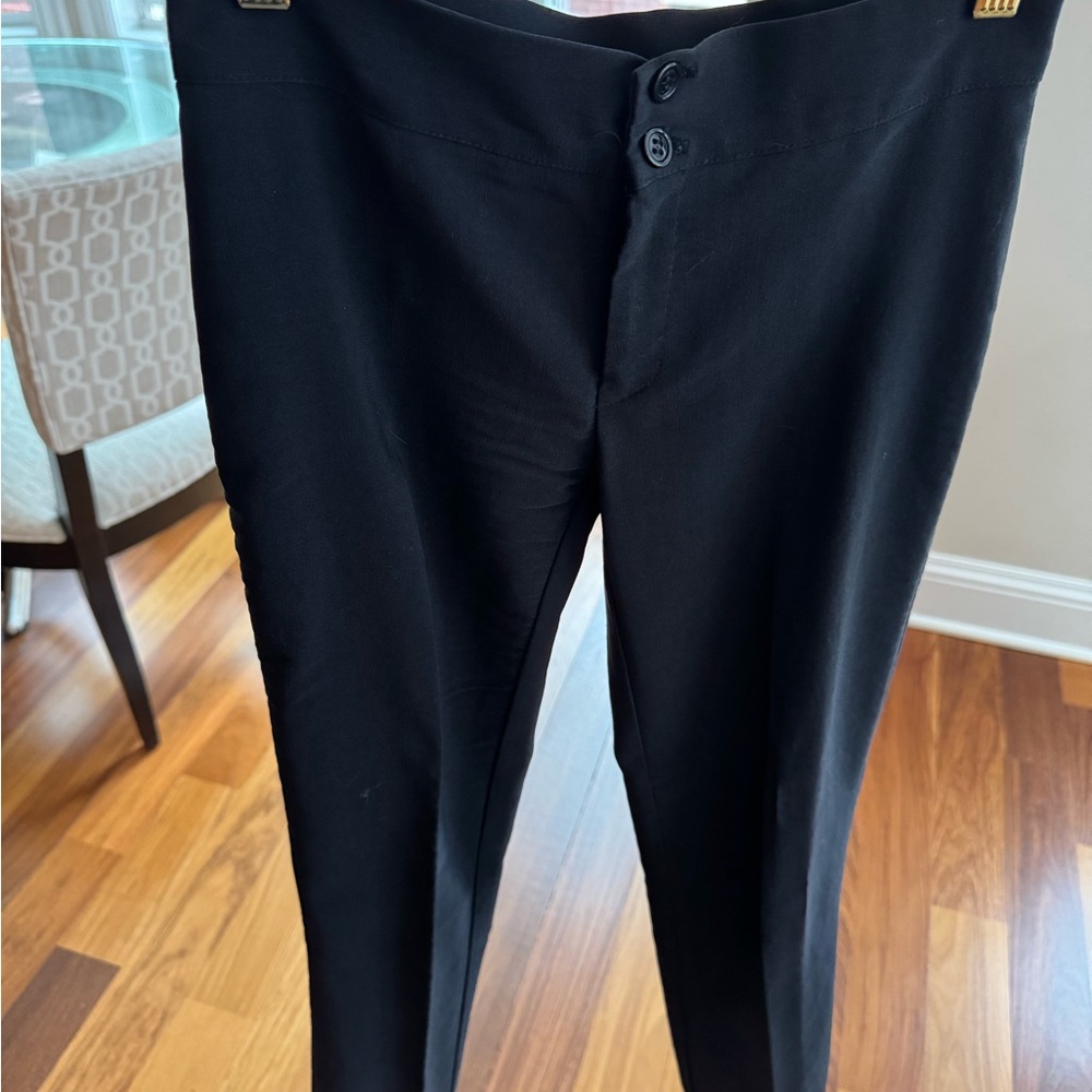 Mandee Black Dress Pants Classic Straight-Leg